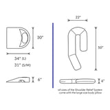 Shoulder Positioner System MedCline® 22 W X 50 L X 6 H Inch Foam / Gel Freestanding - BeHope