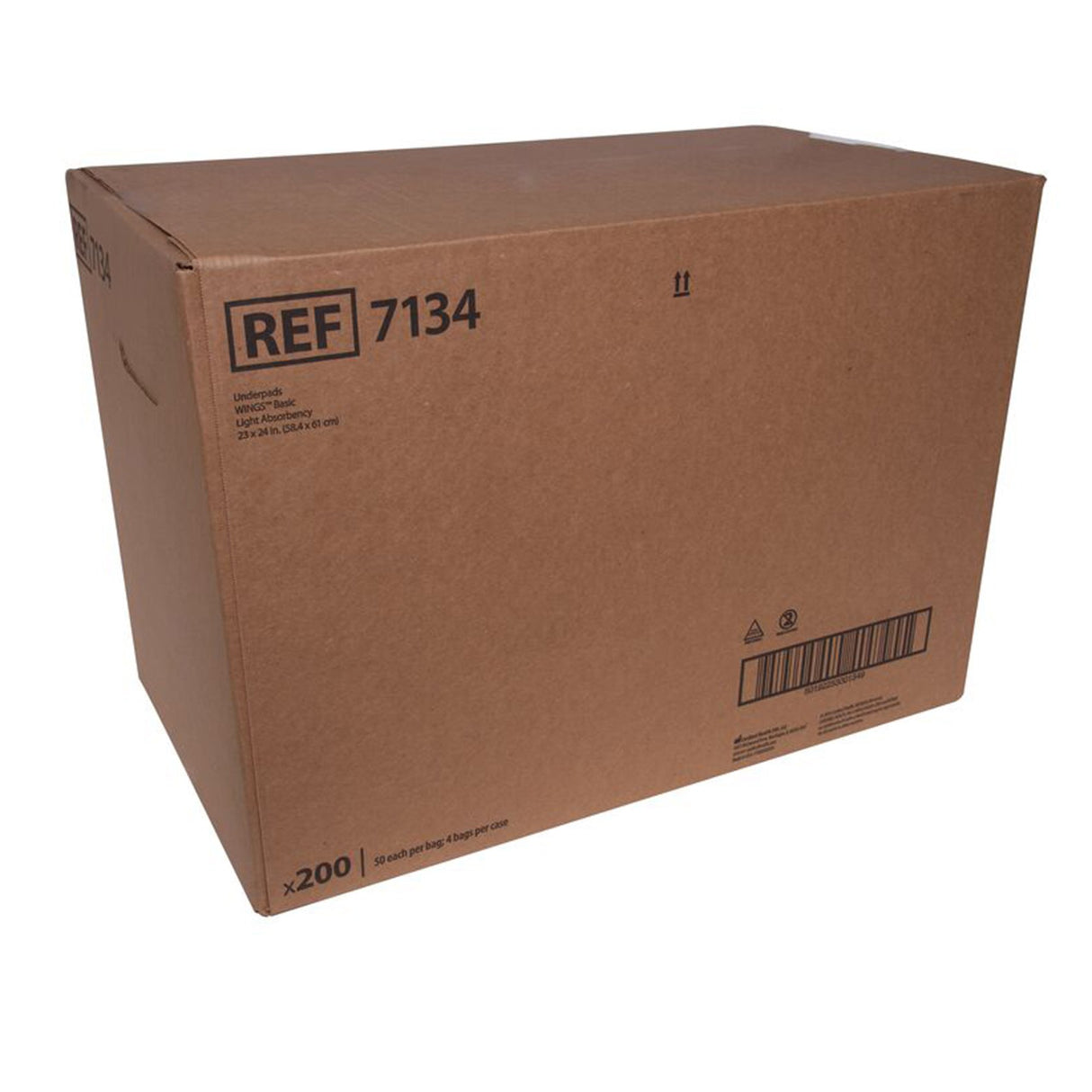 Disposable Underpad WINGS™ 23 X 24 Inch Fluff Light Absorbency - BeHope