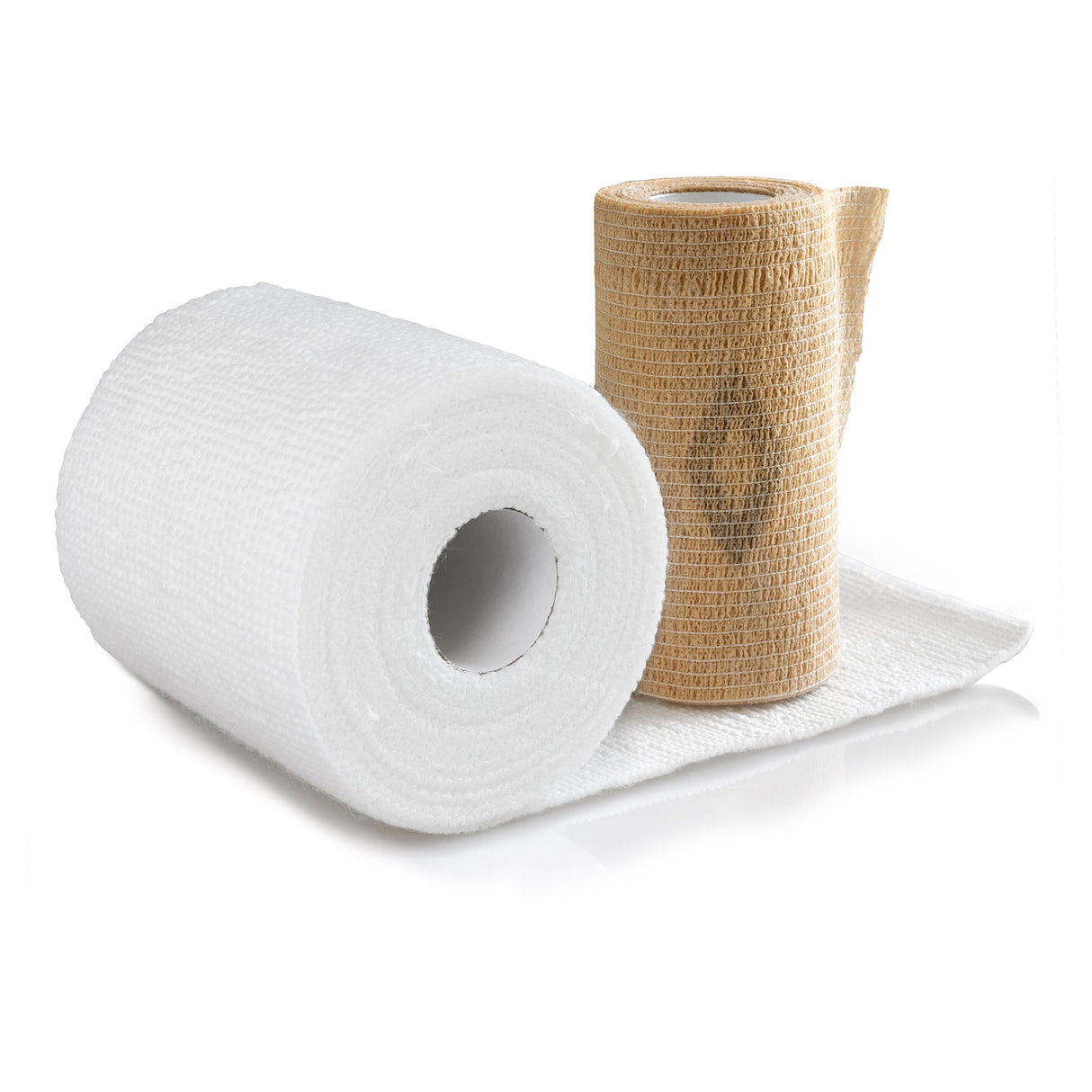 2 Layer Compression Bandage System McKesson 4 Inch X 7-1/10 Yard / 4 Inch X 6-9/10 Yard Self-adherent Closure Tan / White NonSterile 30 to 40 mmHg - BeHope