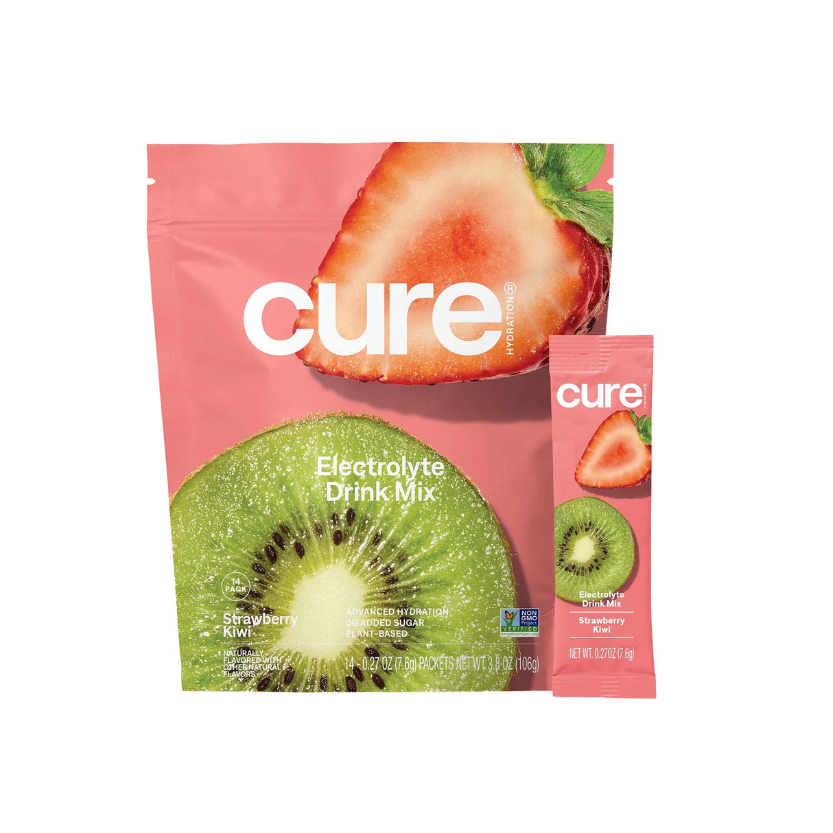 Hydrating Electrolyte Drink Mix Cure® Plant-Based No Added Sugar - BeHope