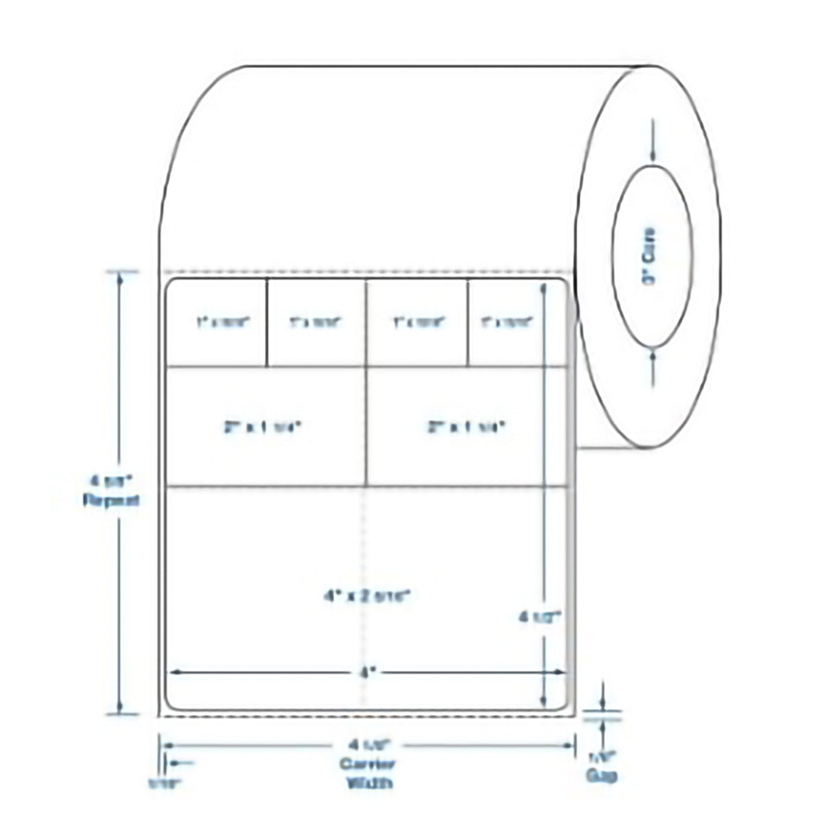 Blank Label Medline Thermal White Paper 4 X 4.5 Inch - BeHope