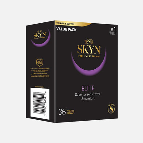 Condom SKYN® Elite Lubricated One Size Fits Most 36 Per Box - BeHope