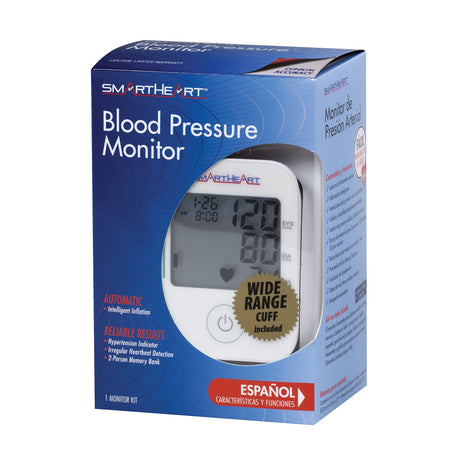 Home Automatic Digital Blood Pressure Monitor Smartheart Adult Cuff 22 to 42 cm Pocket Aneroid - BeHope