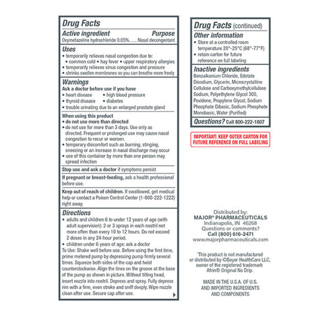 Sinus Relief 0.05% Strength Nasal Spray 30 mL - BeHope