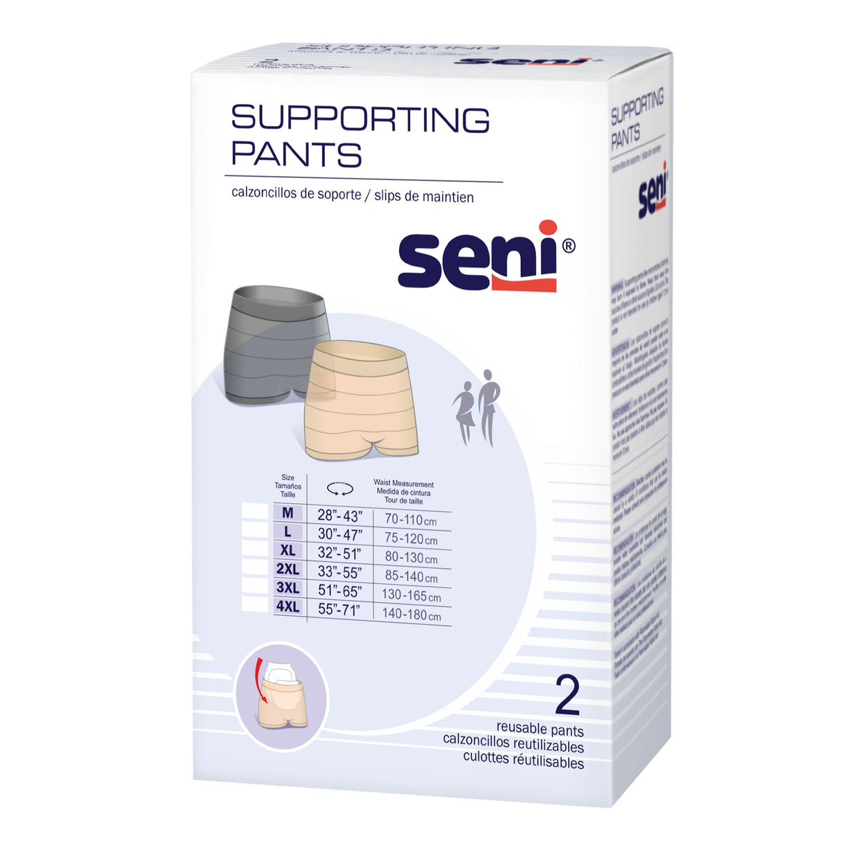 Seni® Knit Pant Unisex Polyester / Spandex Medium Pull On Reusable - BeHope