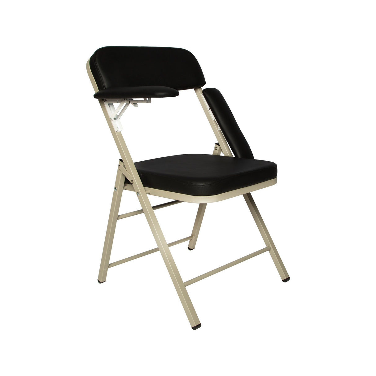 Folding Blood Drawing Chair Tech-Med® Fixed Padded Armrestrests Black - BeHope