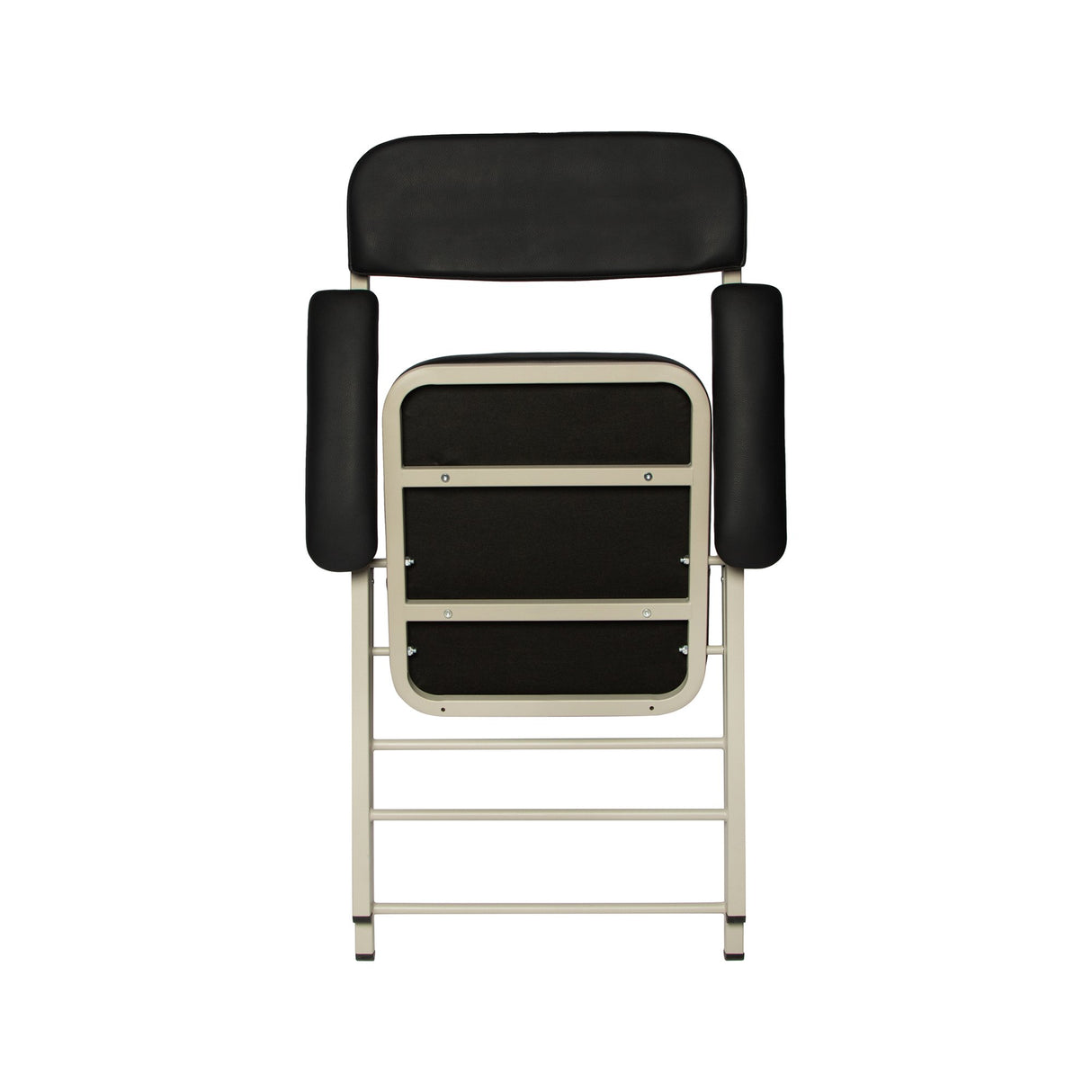 Folding Blood Drawing Chair Tech-Med® Fixed Padded Armrestrests Black - BeHope