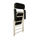 Folding Blood Drawing Chair Tech-Med® Fixed Padded Armrestrests Black - BeHope