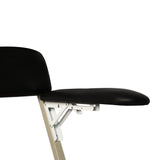 Folding Blood Drawing Chair Tech-Med® Fixed Padded Armrestrests Black - BeHope