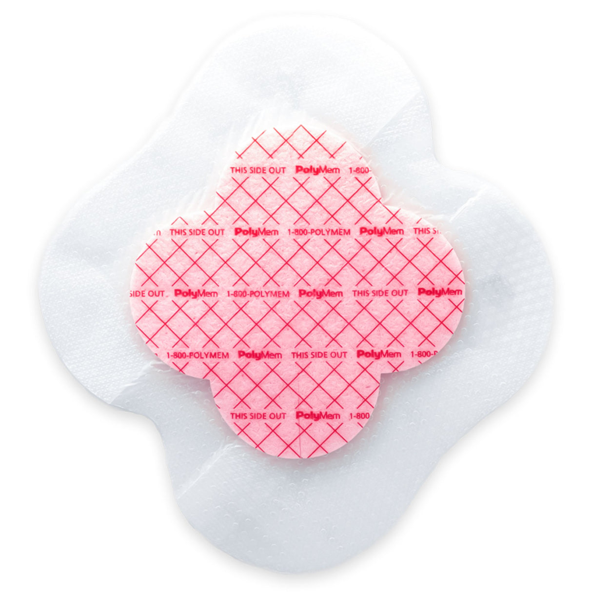 Foam Dressing PolyMemÂ® VariSiteâ„¢ 8.2 X 8.5 Inch With Border Film Backing Silicone Border Adhesive Multishape Sterile - BeHope