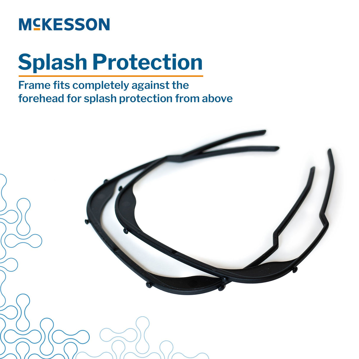 Eye Shield Kit McKesson Wraparound Anti-fog / Anti-glare / Anti-static Coating Clear Tint Plastic Film Lens Black Frame Over Ear One Size Fits Most - BeHope