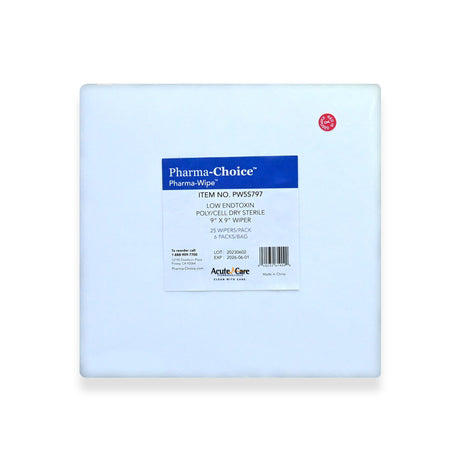Cleanroom Wipe Pharma-Wipe™ 25 Count Bag 9 X 9 inch Sterile Disposable - BeHope