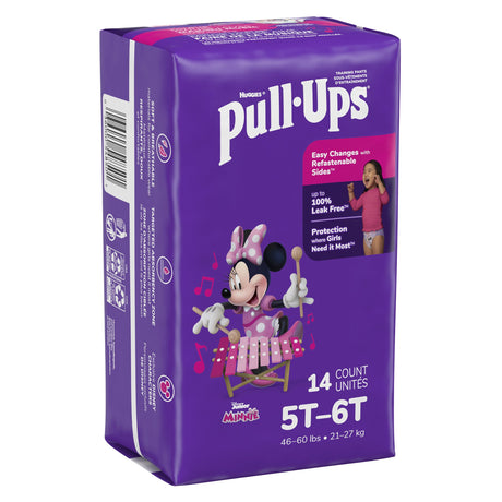 Female Toddler Training Pants Pull-Ups® Pull On with Tear Away Seams Size 5T to 6T Disposable Heavy Absorbency - BeHope