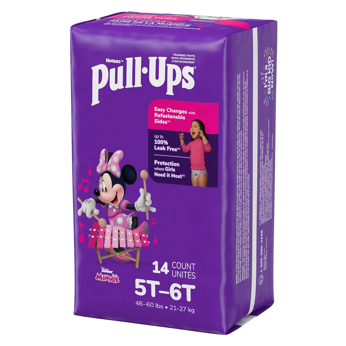 Female Toddler Training Pants Pull-Ups® Pull On with Tear Away Seams Size 5T to 6T Disposable Heavy Absorbency - BeHope