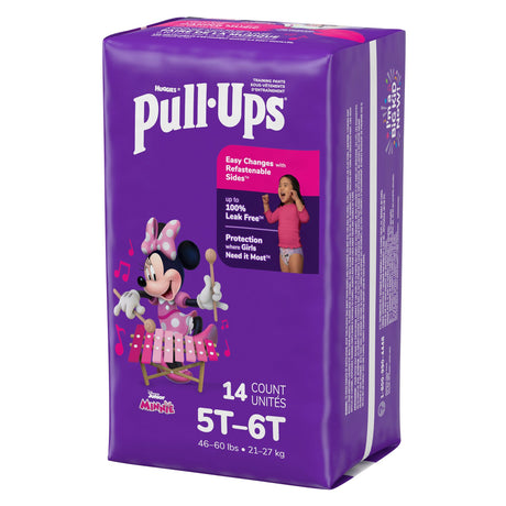 Female Toddler Training Pants Pull-Ups® Pull On with Tear Away Seams Size 5T to 6T Disposable Heavy Absorbency - BeHope