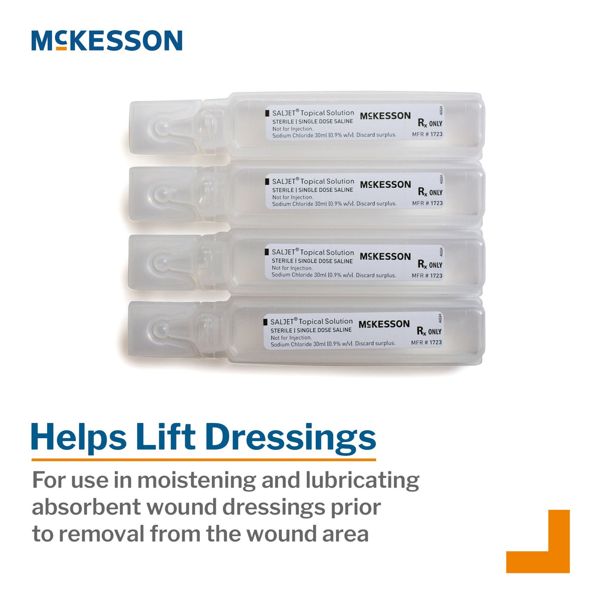 Irrigation Solution McKesson Saljet® 0.9% Sodium Chloride, Preservative Free Not for Injection Unit Dose Vial 30 mL - BeHope