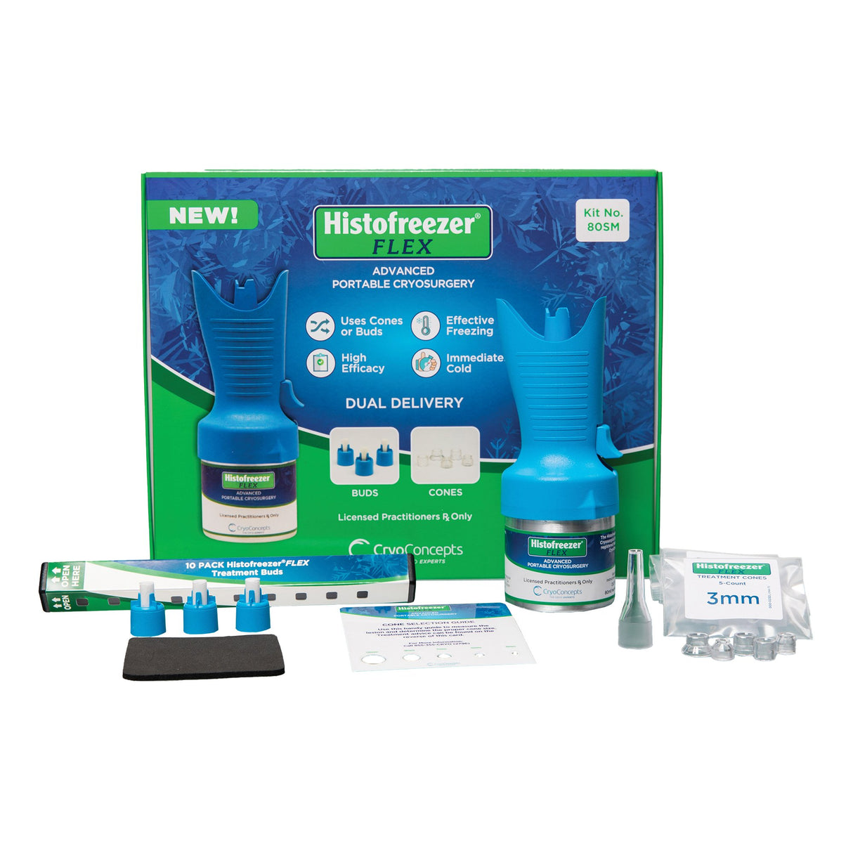 Cryosurgery Kit Histofreezer® Flex 50 Buds / 40 Cones - BeHope