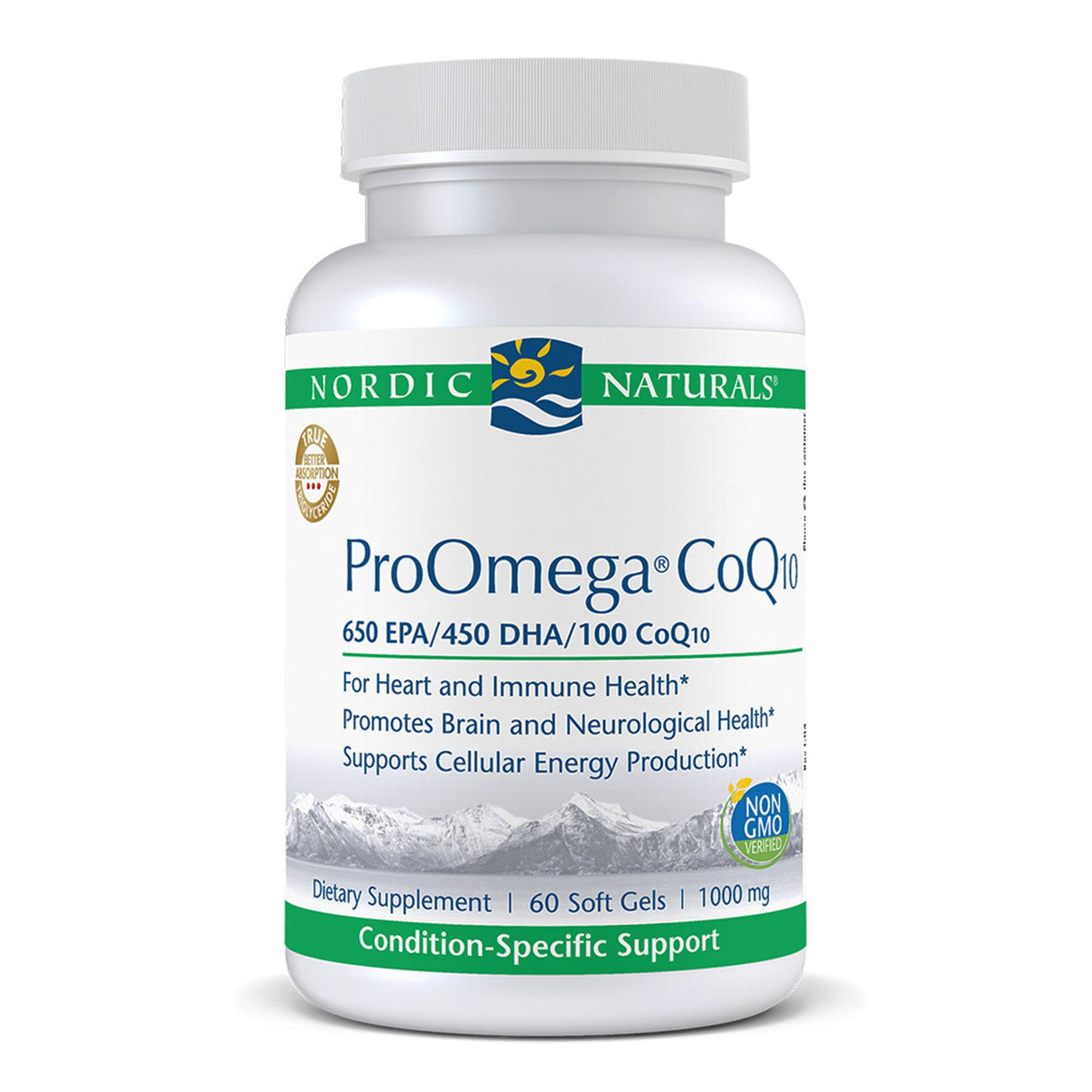 Dietary Supplement ProOmega® CoQ10 Ubiquinone 100 mg Strength Softgel 60 per Bottle - BeHope