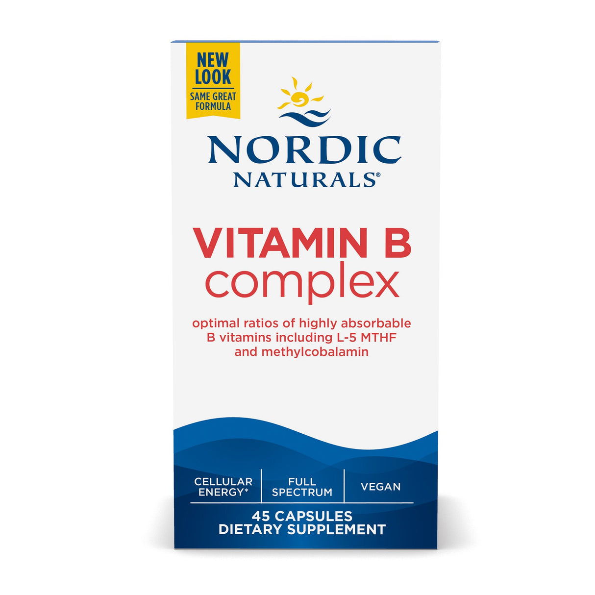 Dietary Supplement Nordic Naturals® Vitamin B Complex Vitamin B1 37 mg Strength Capsule 45 per Bottle - BeHope