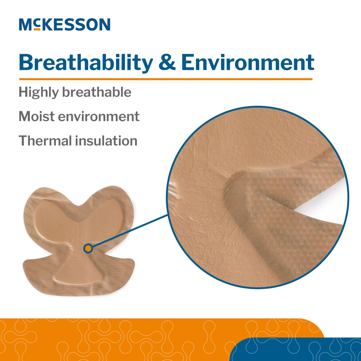 Foam Dressing McKesson 9 X 9 Inch With Border Waterproof Film Backing Silicone Gel Adhesive Elbow / Heel Sterile - BeHope