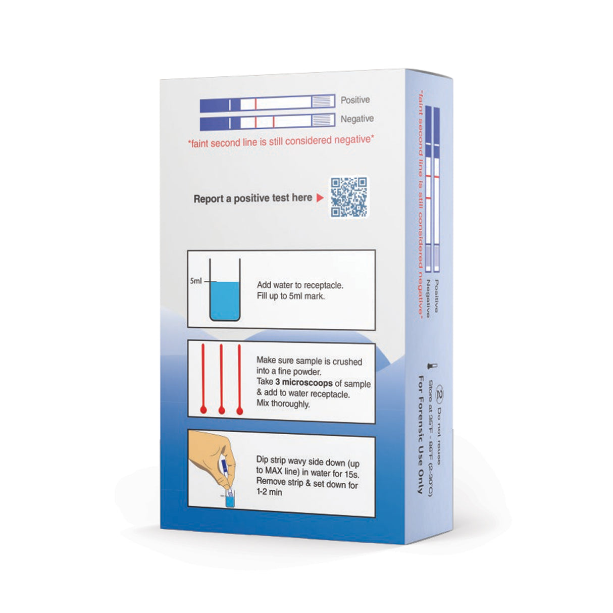 Drug Identification Test Kit HarmReduction Fentanyl 5 Tests - BeHope