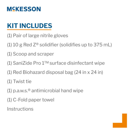 Mckesson Bloodborne Pathogen Spill Kit OSHA Compliant - BeHope