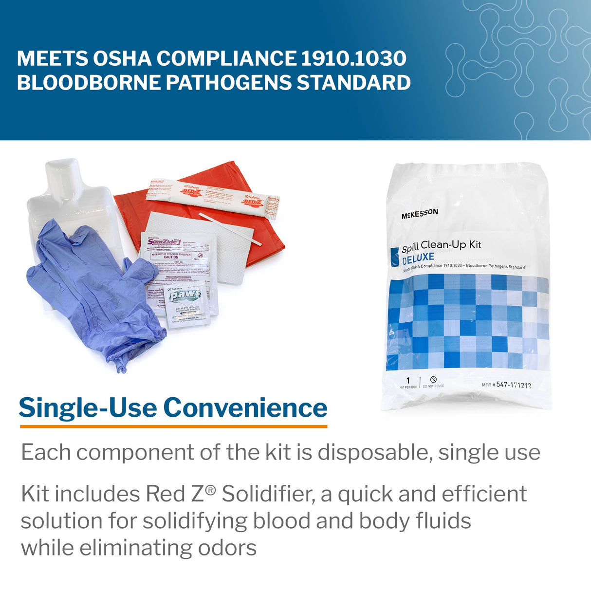 Deluxe Bloodborne Pathogen Spill Kit McKesson - BeHope