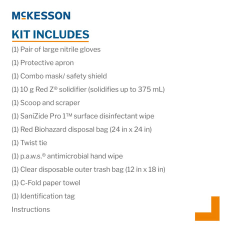 Bloodborne Pathogen Spill Kit Mckesson OSHA Compliant - BeHope