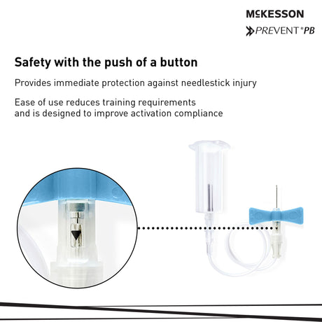 Mckesson Prevent® Push Button Safety Blood Collection Set With Holder Sterile - BeHope