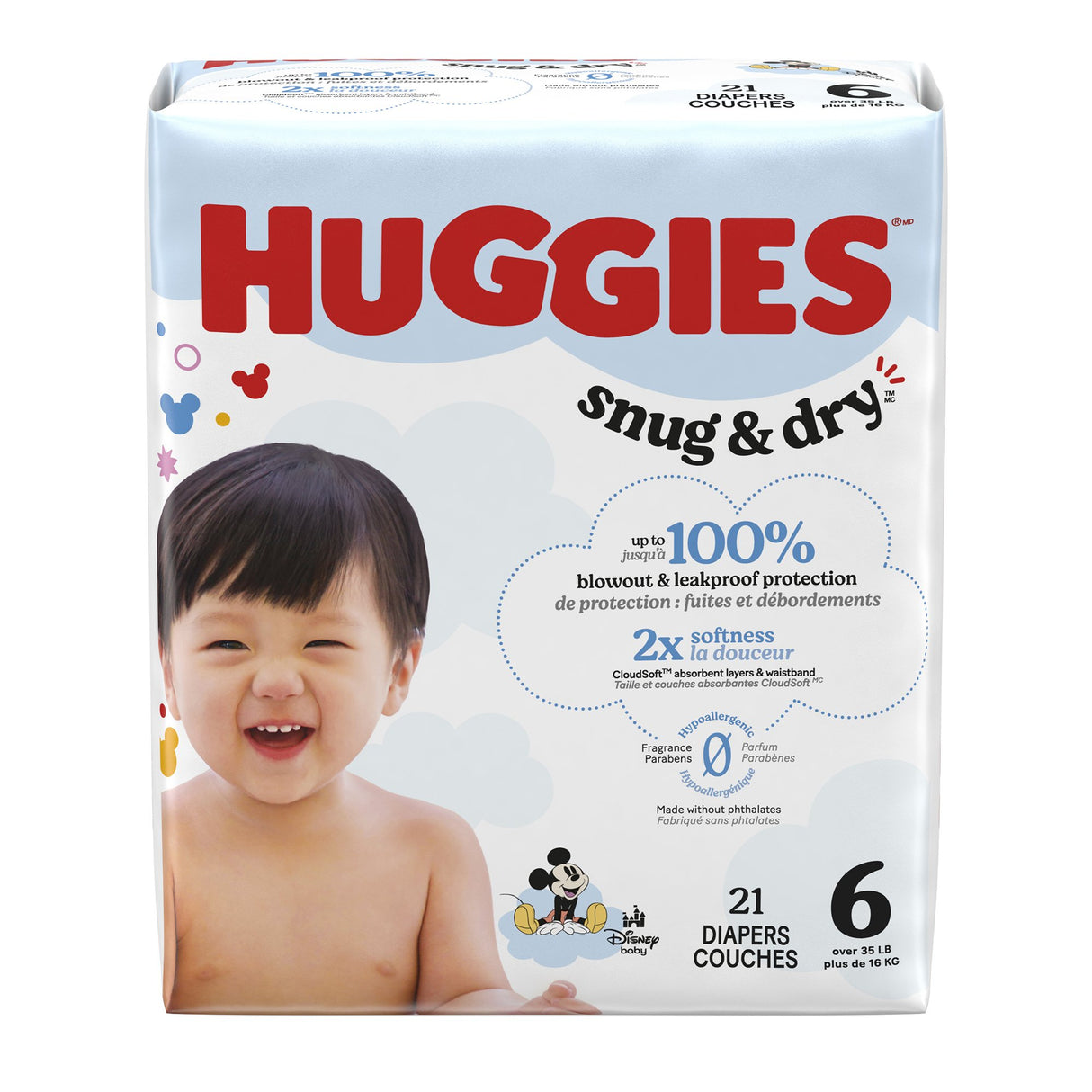 Unisex Baby Diaper Huggies® Snug & Dry Size 6 Disposable Heavy Absorbency - BeHope