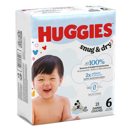 Unisex Baby Diaper Huggies® Snug & Dry Size 6 Disposable Heavy Absorbency - BeHope