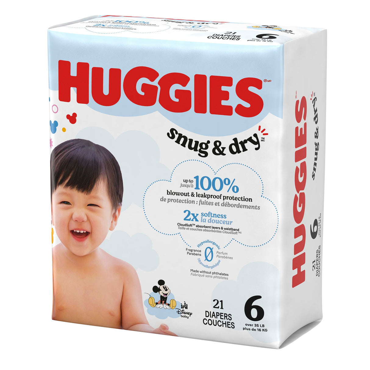 Unisex Baby Diaper Huggies® Snug & Dry Size 6 Disposable Heavy Absorbency - BeHope