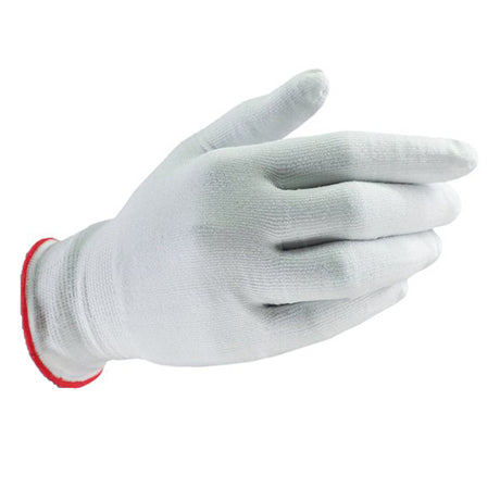 Cut Resistant Glove Liner Bioclean™ S-BCRL Full-Finger Dyneema® Fiber White Large - BeHope
