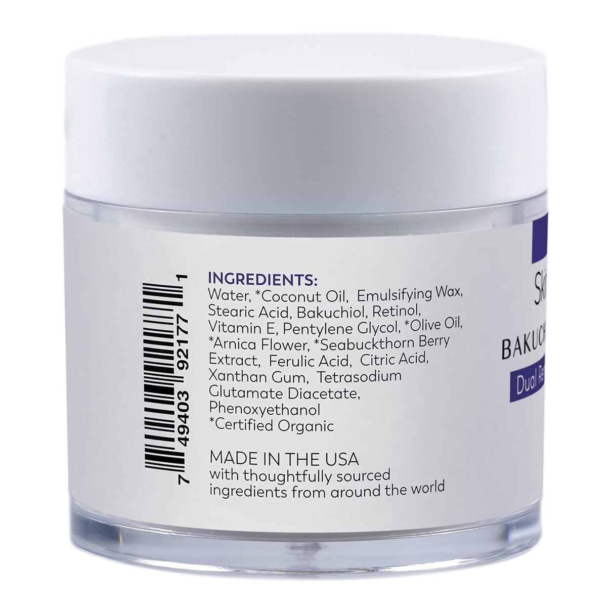 Facial Moisturizer Skintensive® Bakuchiol + Retinol Dual Renewal PM Cream 1.6 oz. Jar Unscented Cream - BeHope