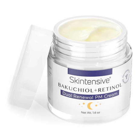 Facial Moisturizer Skintensive® Bakuchiol + Retinol Dual Renewal PM Cream 1.6 oz. Jar Unscented Cream - BeHope