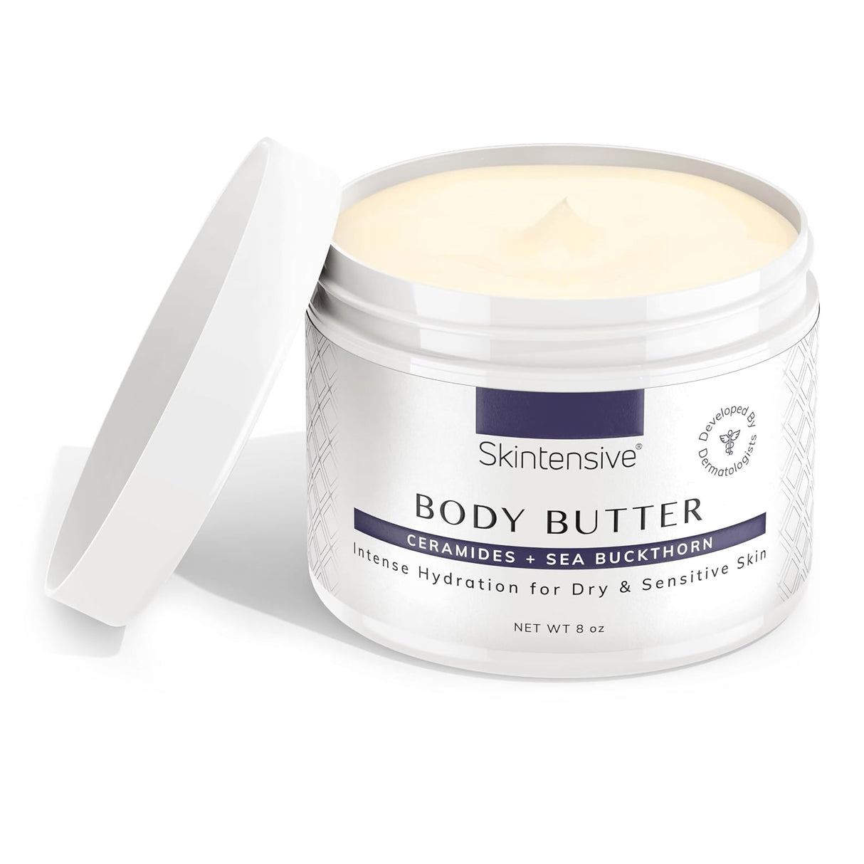 Hand and Body Moisturizer Skintensive® Body Butter 8 oz. Jar Unscented Cream - BeHope