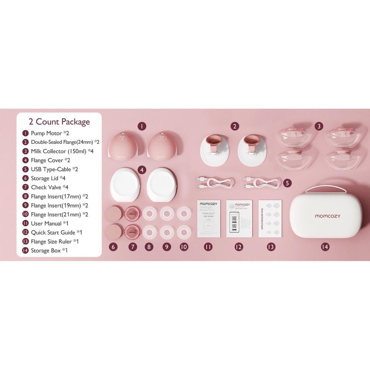 Hands Free Double Electric Breast Pump Momcozy Mobile Flow™ M9 - BeHope