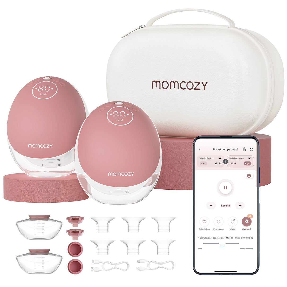Hands Free Double Electric Breast Pump Momcozy Mobile Flow™ M9 - BeHope