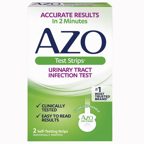 Urinalysis Test Kit AZO Test Strips® Urinary Tract Infection Detection 2 Tests CLIA Waived - BeHope