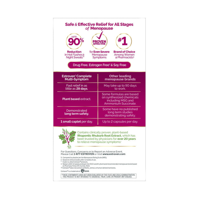 Dietary Supplement Estroven® Complete Care Rhapontic Rhubarb Root Extract - BeHope