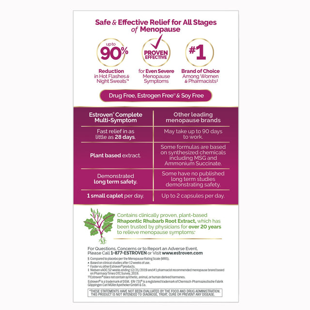 Dietary Supplement Estroven® Complete Care Rhapontic Rhubarb Root Extract - BeHope
