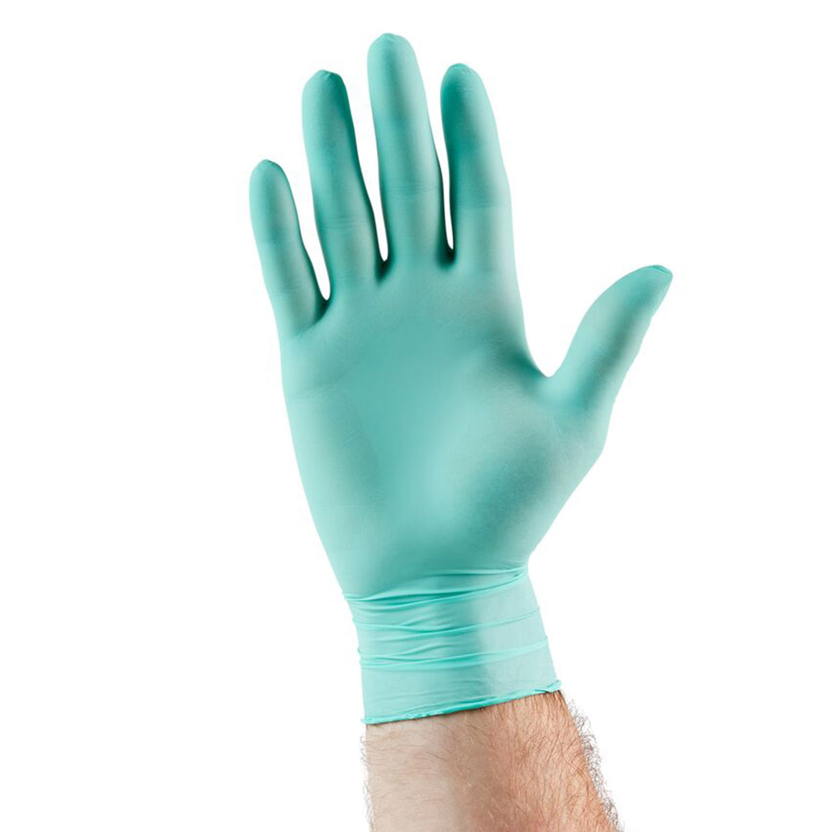Exam Glove FLEXAL™ Nitrile Biodegradable Medium NonSterile Nitrile Standard Cuff Length Textured Fingertips Teal Chemo Tested / Fentanyl Tested - BeHope