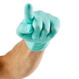 Exam Glove FLEXAL™ Nitrile Biodegradable Medium NonSterile Nitrile Standard Cuff Length Textured Fingertips Teal Chemo Tested / Fentanyl Tested - BeHope