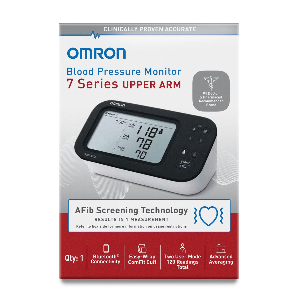 Digital Blood Pressure Monitor Omron 7 Series® Adult Cuff Nylon Cuff 9 to 17 Inch Desk Model - BeHope