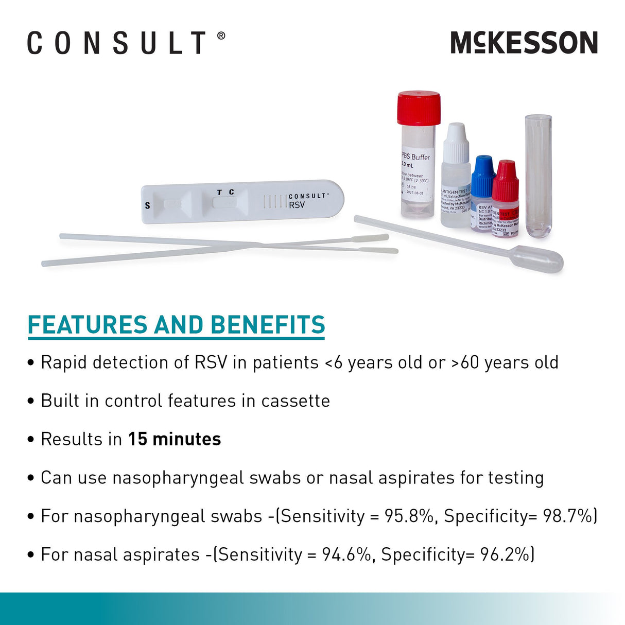 Mckesson Consult™ Respiratory RSV Test Kit CLIA Waived - BeHope