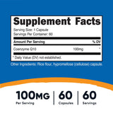 Dietary Supplement nutricost® COQ10 100 mg Strength Capsule 60 Per Bottle - BeHope
