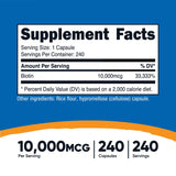 Dietary Supplement nutricost® Biotin 10 mg Strength Capsule 240 Per Bottle - BeHope