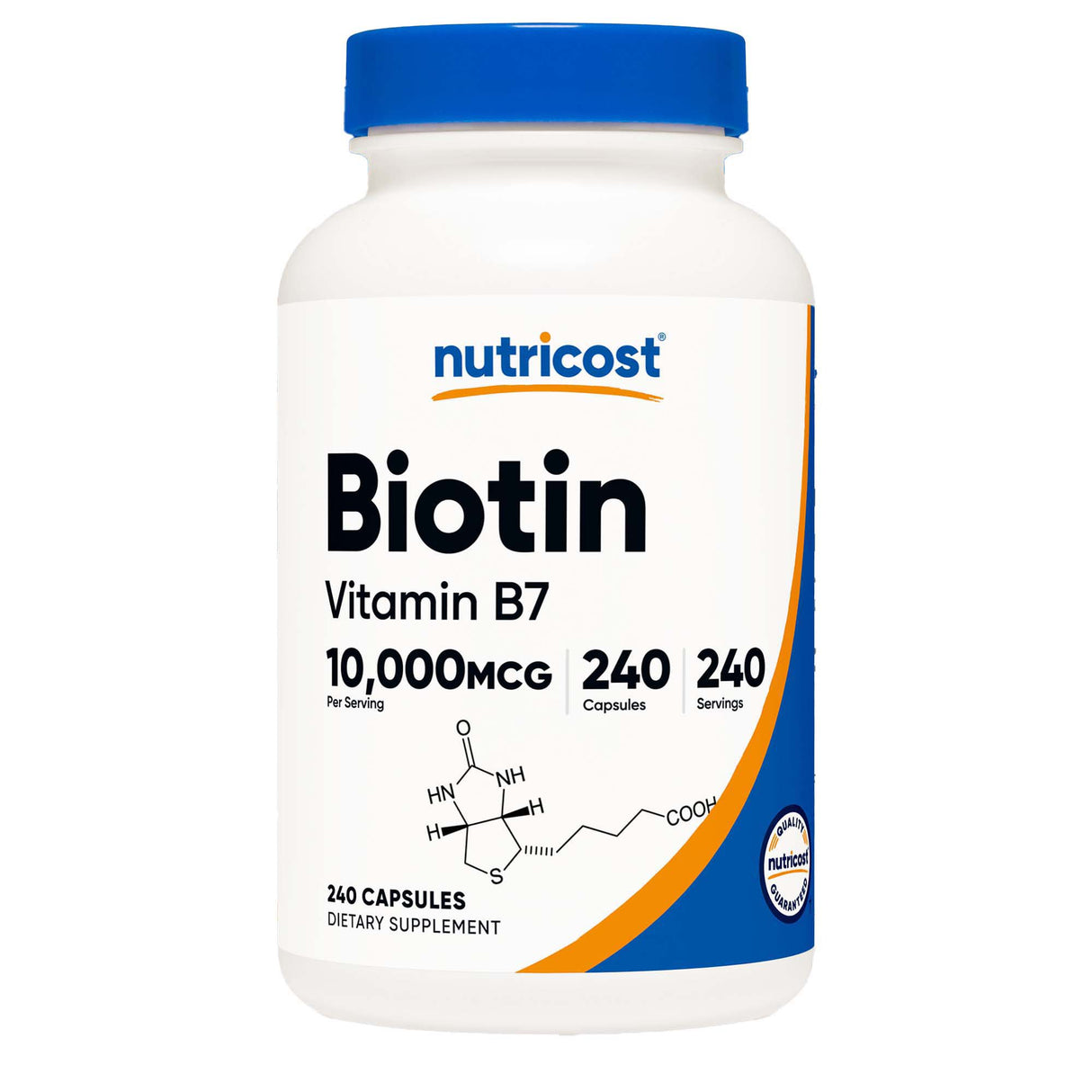 Dietary Supplement nutricost® Biotin 10 mg Strength Capsule 240 Per Bottle - BeHope