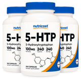 Dietary Supplement nutricost® 5-HTP 5-Hydroxytrptophan 100 mg Strength Capsule 240 Per Bottle - BeHope