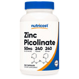 Dietary Supplement nutricost® Zinc Picolinate 50 mg Strength Capsule 240 Per Bottle - BeHope
